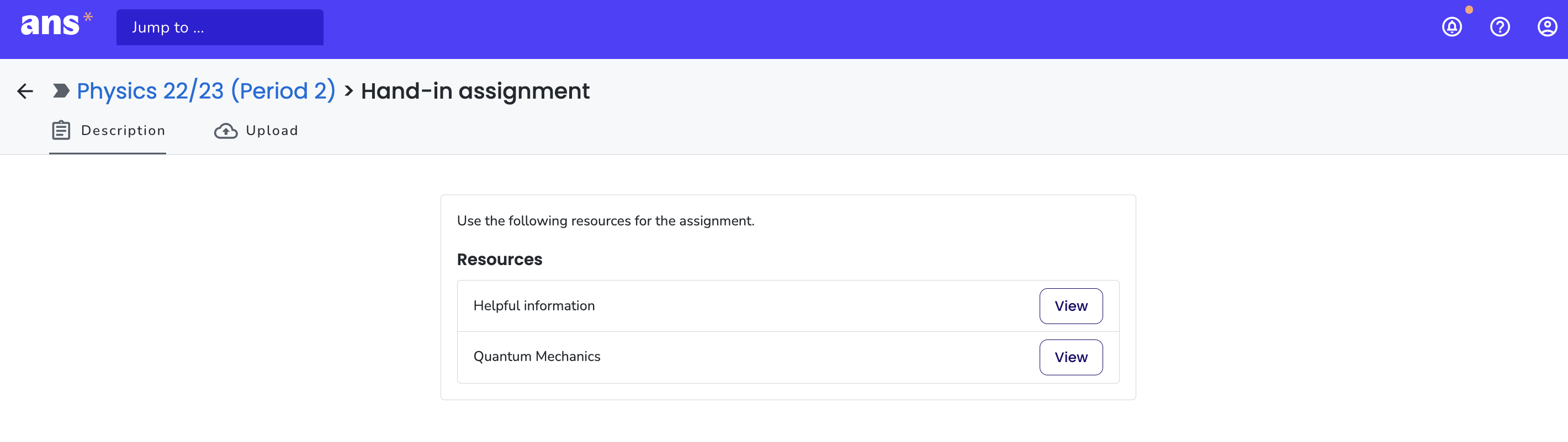 Add an attachment to an assignment Ans