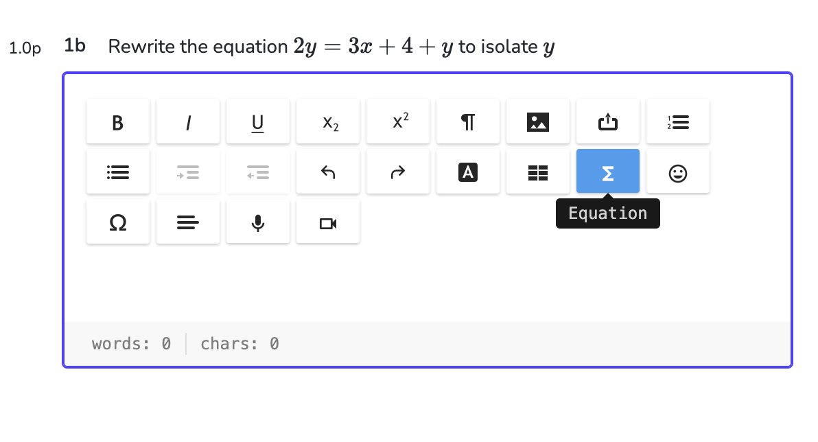 How to use the equation keyboard – Ans