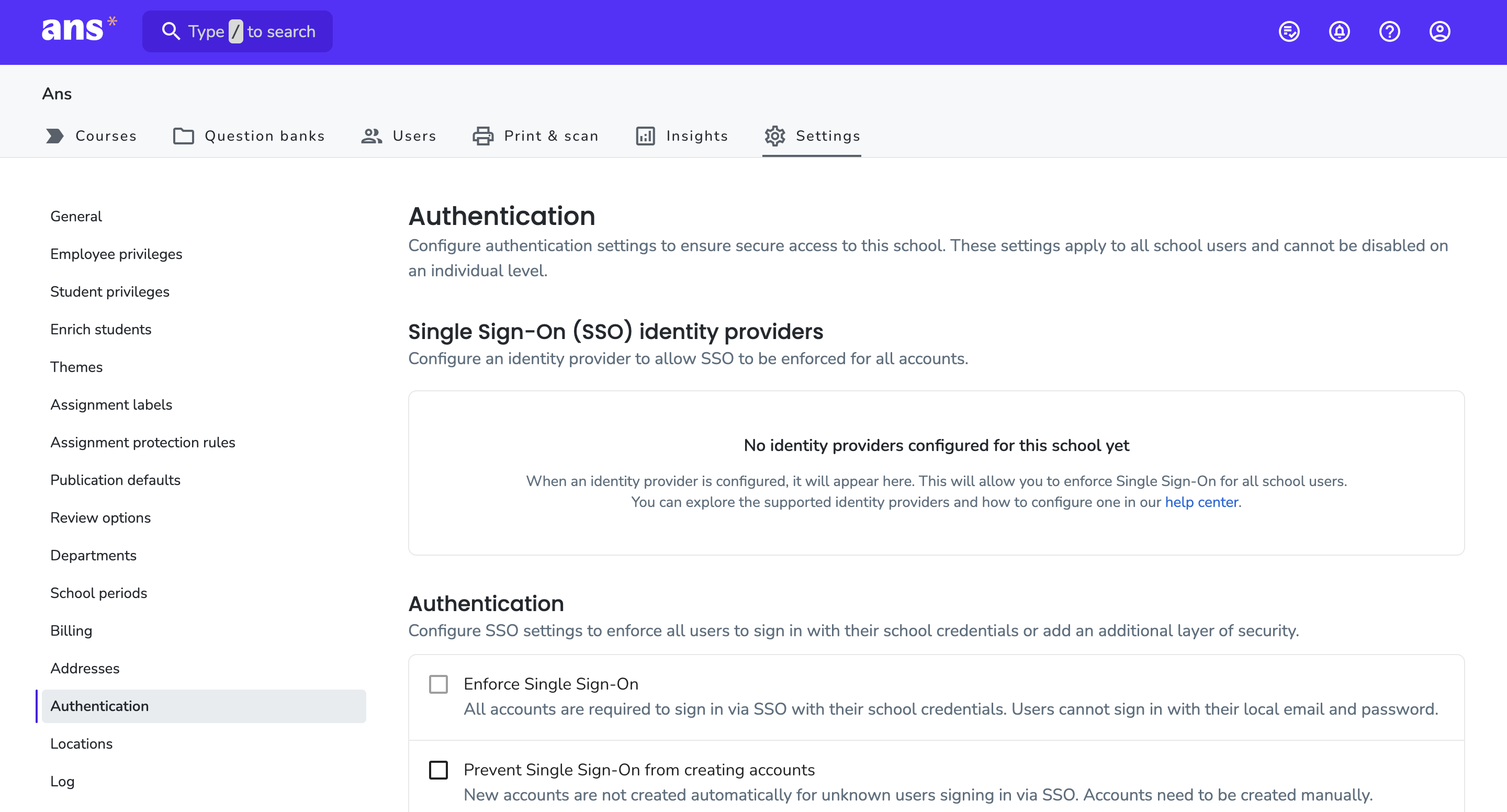 Authentication settings page_Story #64765.png