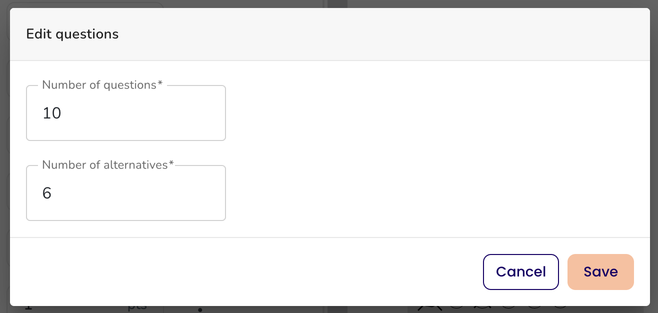 Edit questions