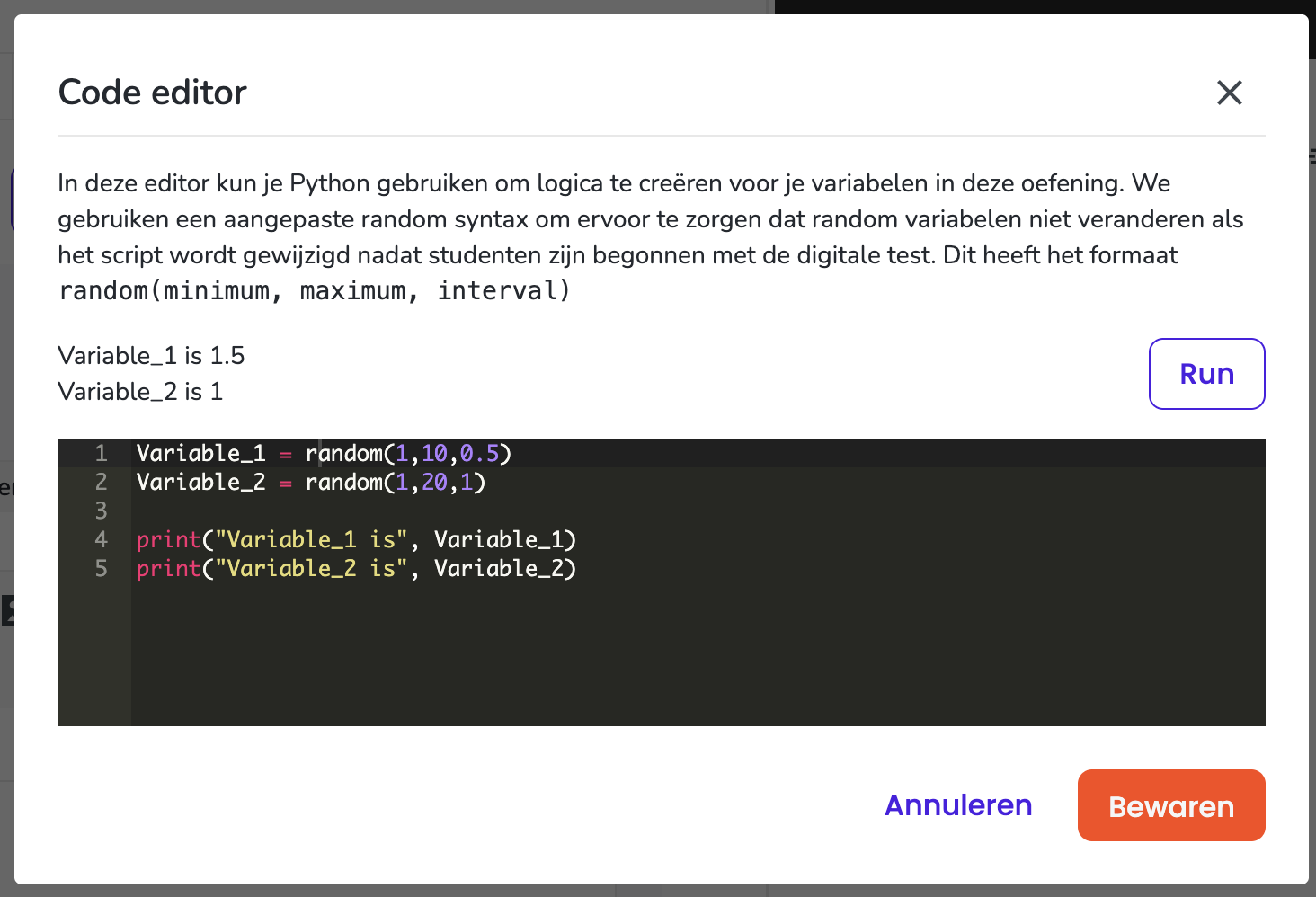 NL - Variabelen printen
