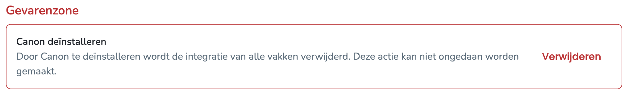 NL - Canon verwijderen