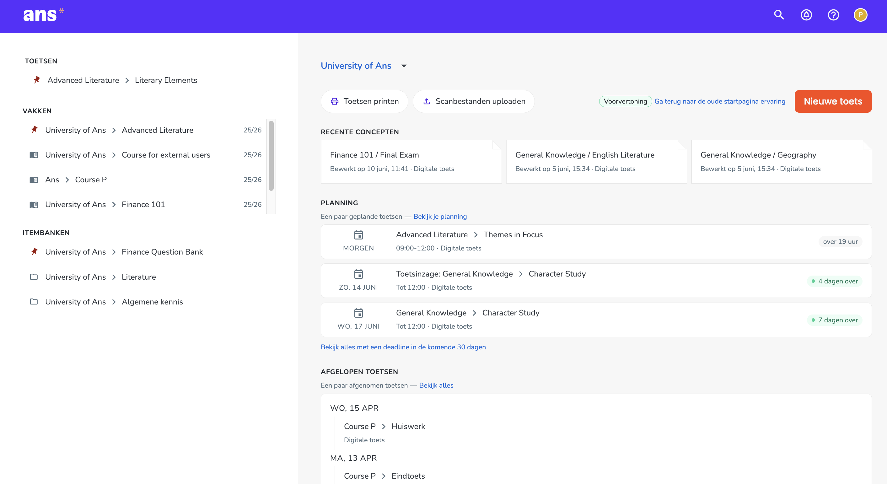 Startpagina