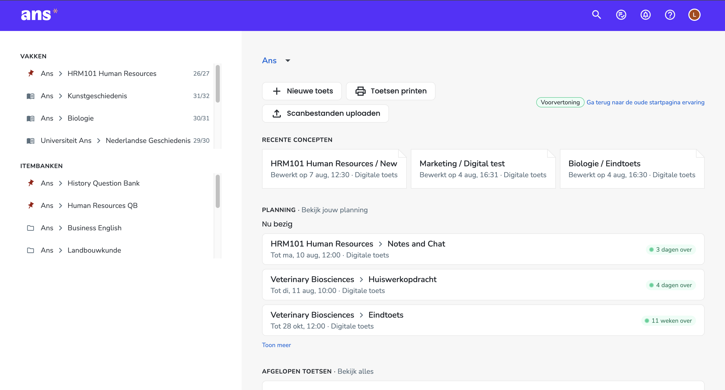 Home page