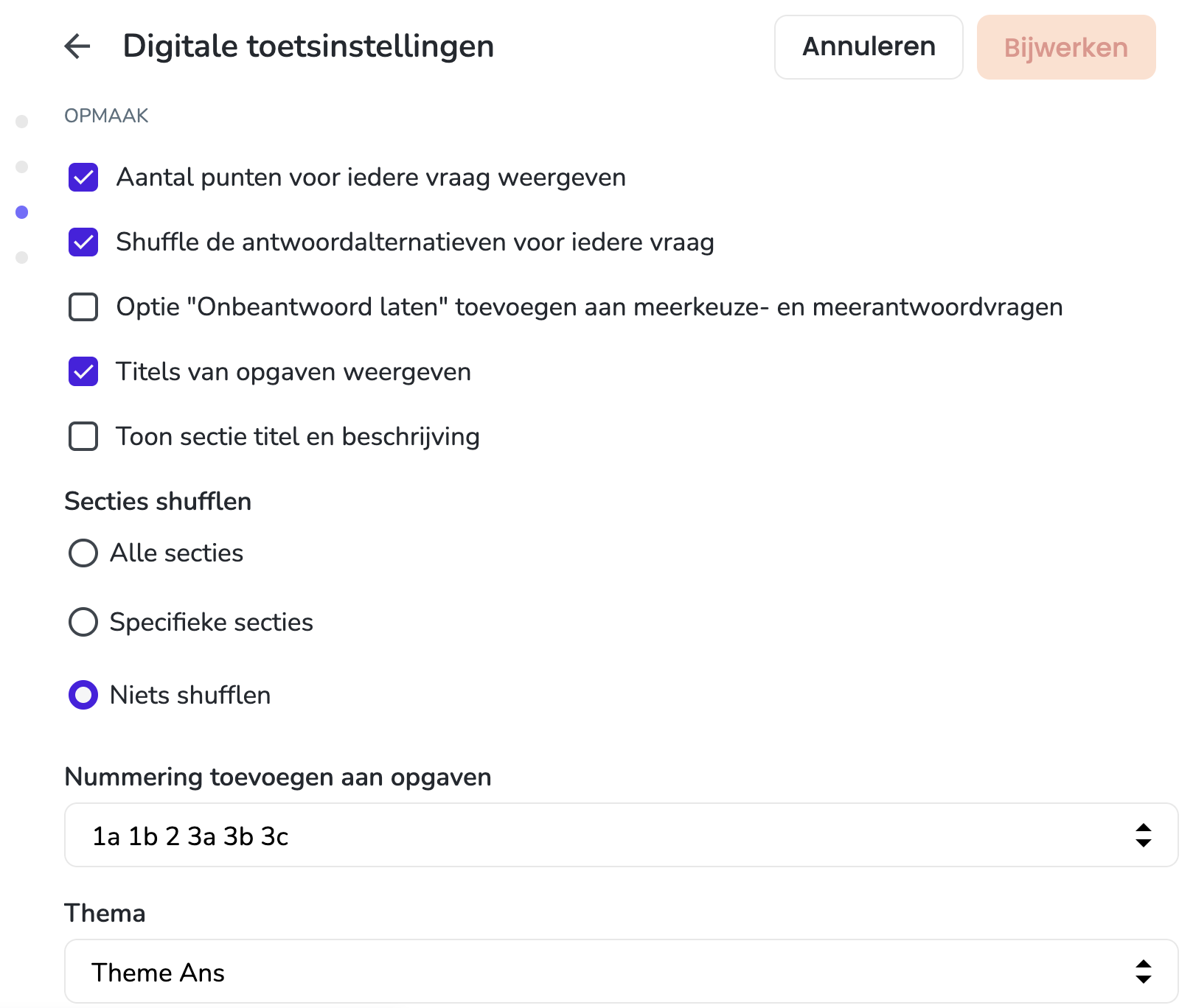 Opmaak