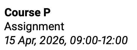 Date and time