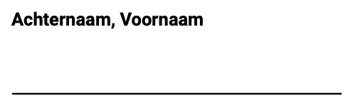 Achternaam voornaam