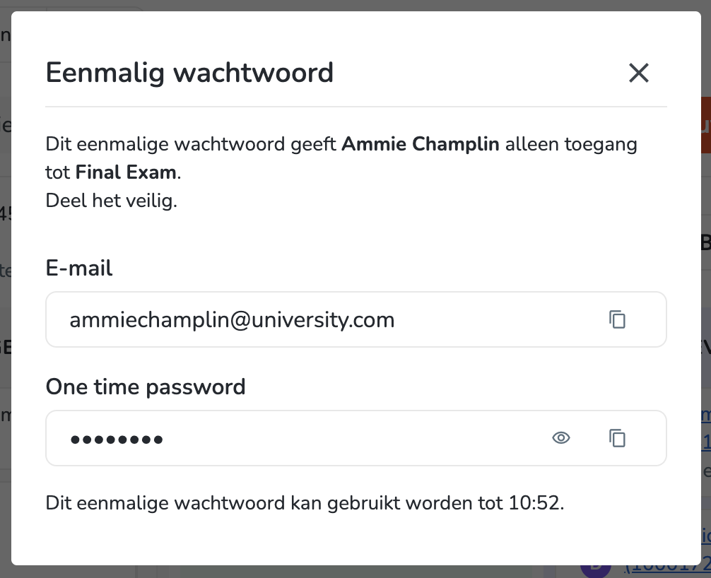 Eenmalig wachtwoord