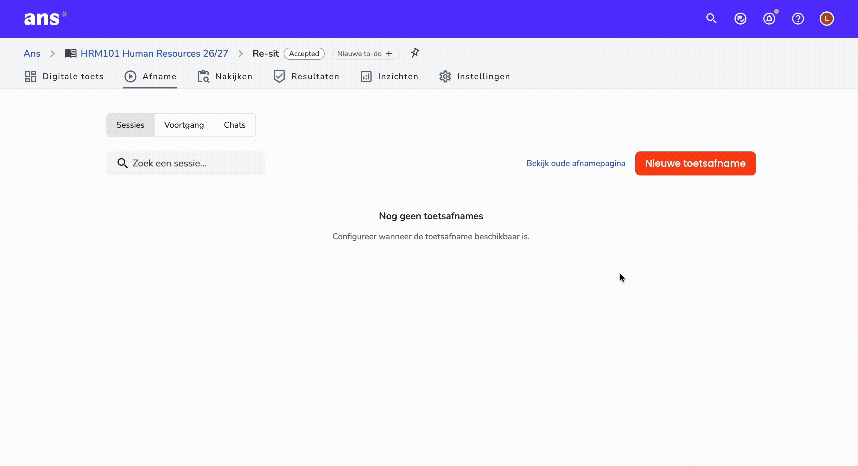 Plan een toets