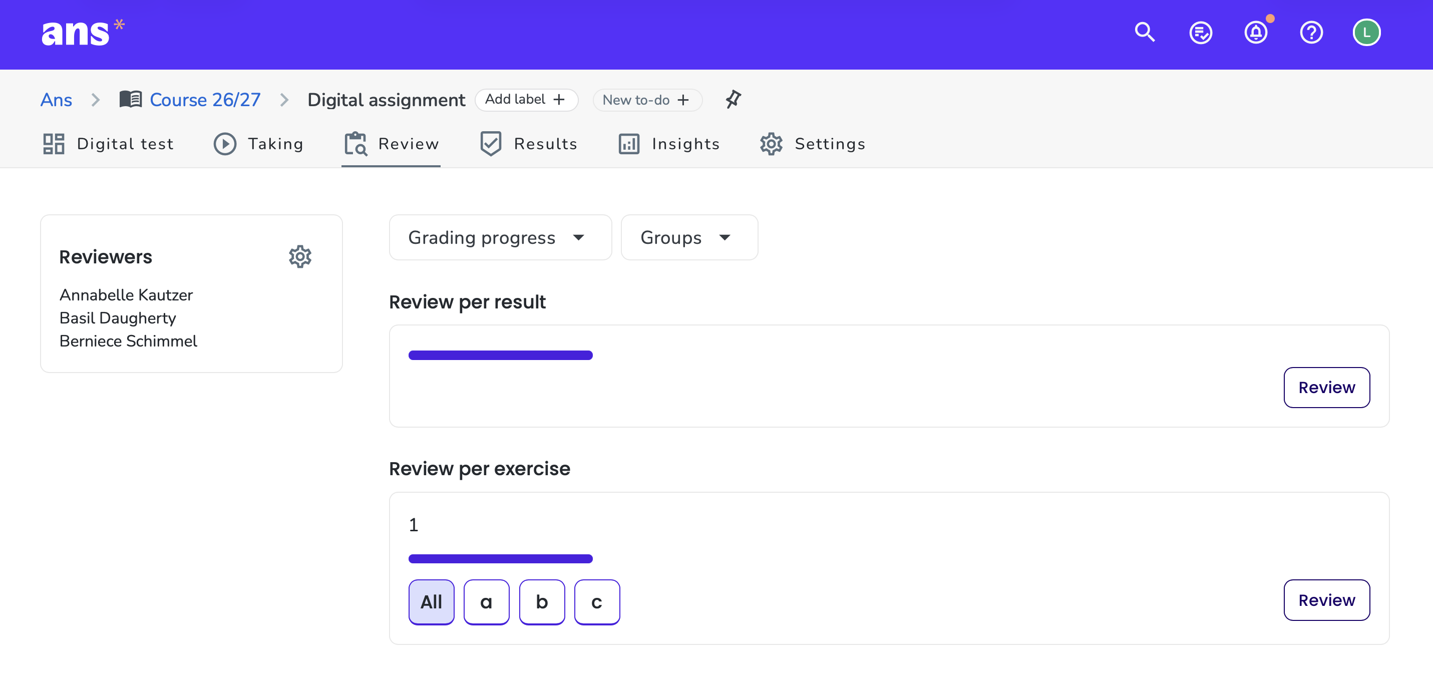 Review page