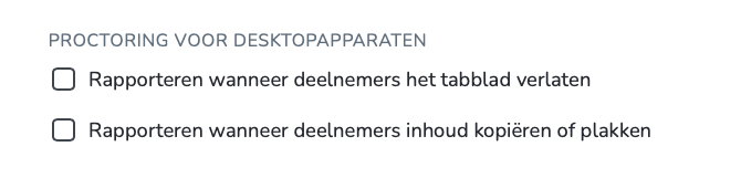 Proctoring voor desktopapparaten