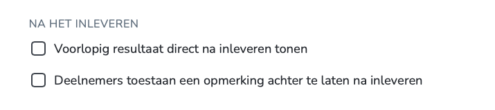 Na het inleveren